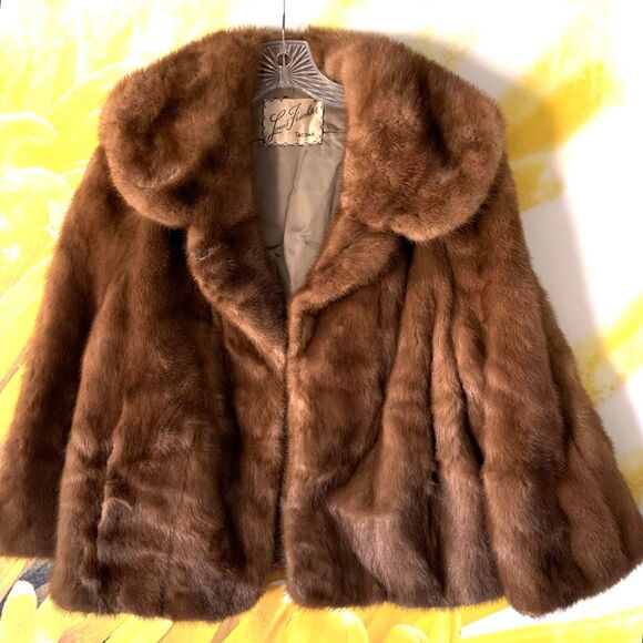 Genuine MINK Cropped Jacket (Sz L) - Picture 3 of 10